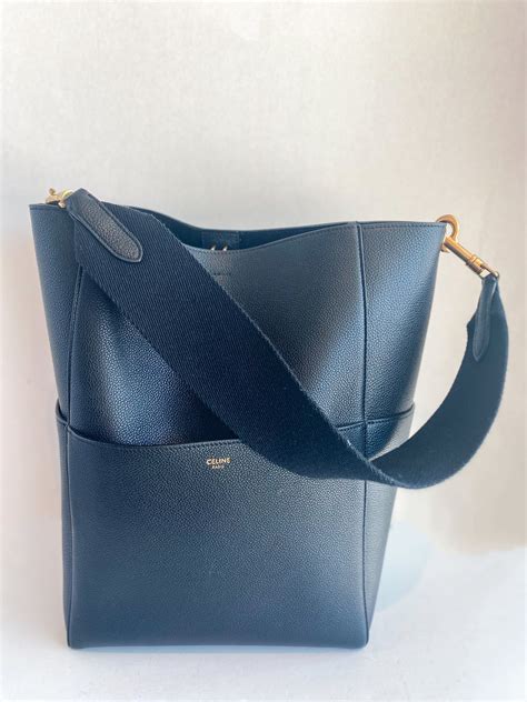 celine seau bag|Small Seau Sangle bag in soft grained calfskin .